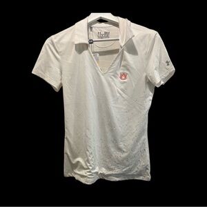 Auburn University Women’s collared V-neck moisture wicking golf/athletic shirt
